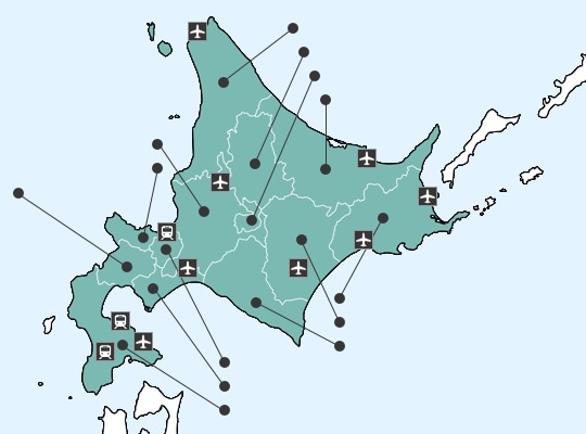 홋카이도の地図