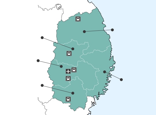 이와테현の地図