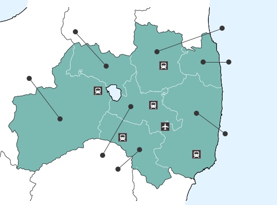 후쿠시마현の地図