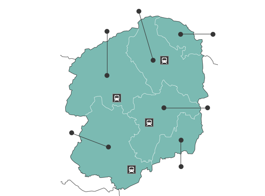 도치기현の地図