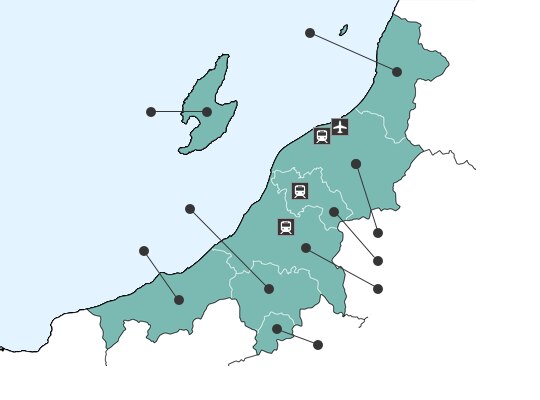 니가타현の地図