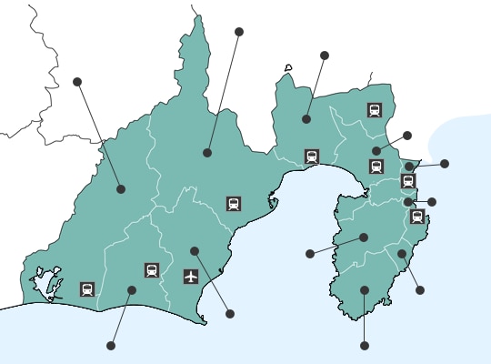 시즈오카현の地図