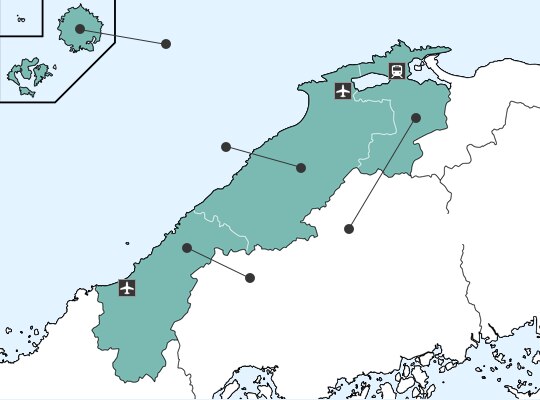 시마네현の地図