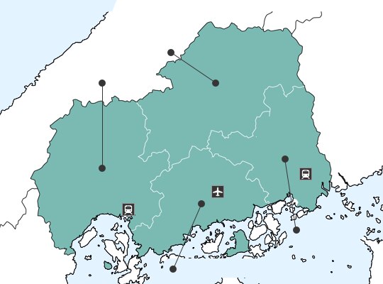 히로시마현の地図