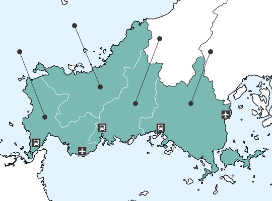 야마구치현の地図