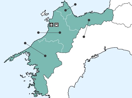 에히메현の地図