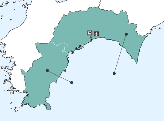 고치현の地図
