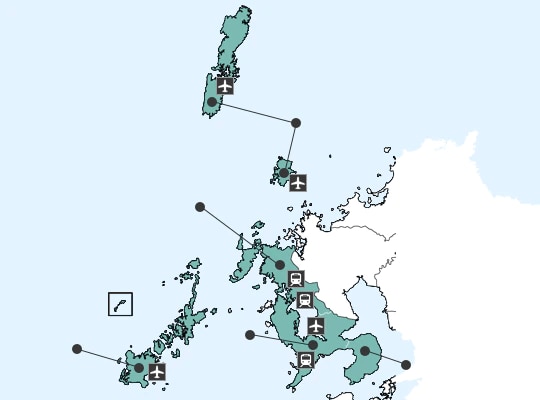 나가사키현の地図