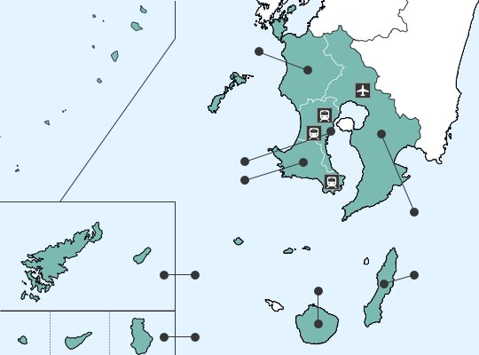 가고시마현の地図